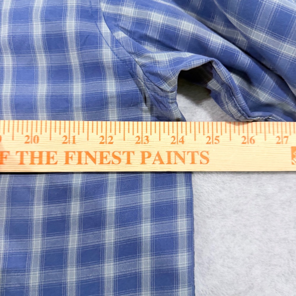 The North Face‎ Button Down Mens L Blue Plaid Long Sleeve AB5E Hiking Shirt - Picture 7 of 9
